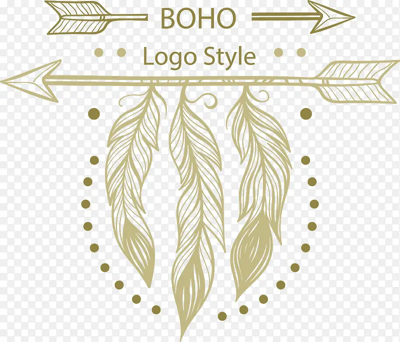 挂在箭头上的羽毛LOGO