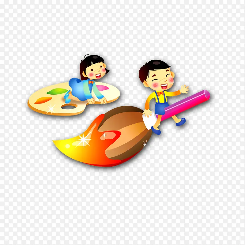 神笔卡通小孩下载PNG图片素材下载_图片编号qepjevby-免抠素材网