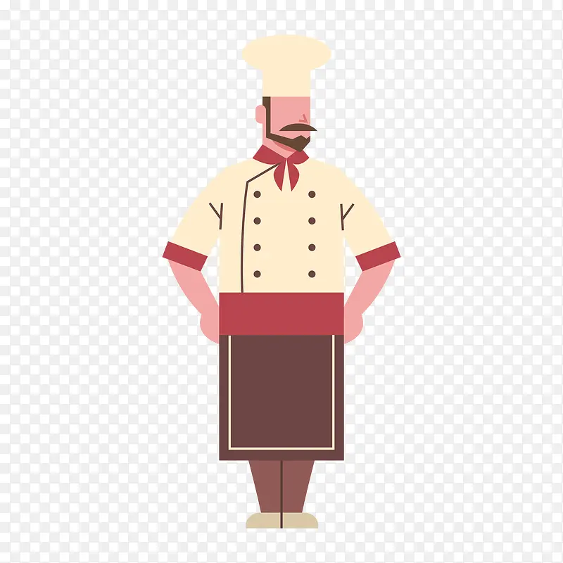 高级餐厅男厨师图案