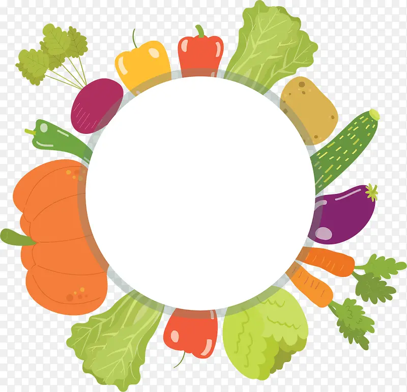 健康营养蔬菜边框