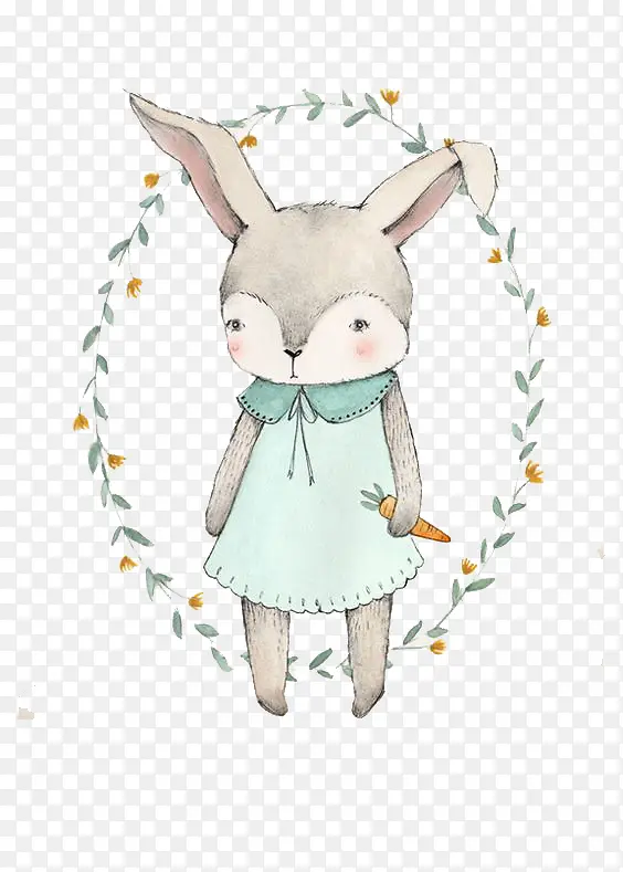 拿胡萝卜的兔子