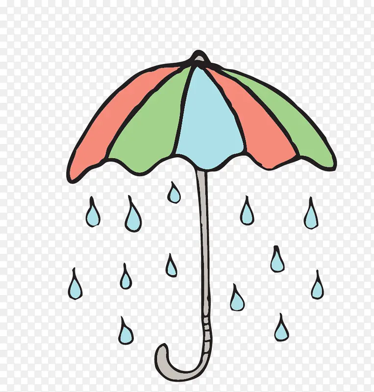 花伞下雨
