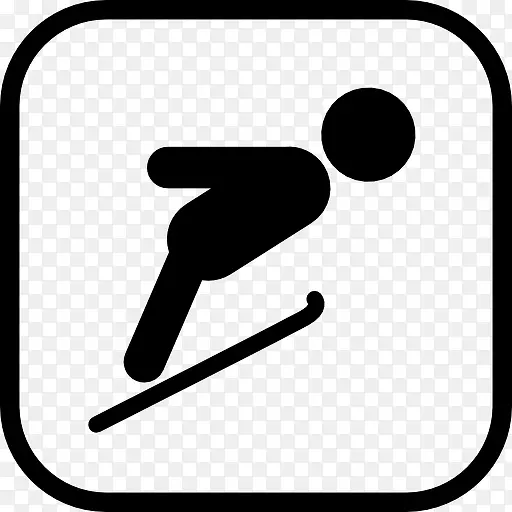 跳台滑雪的标志图标