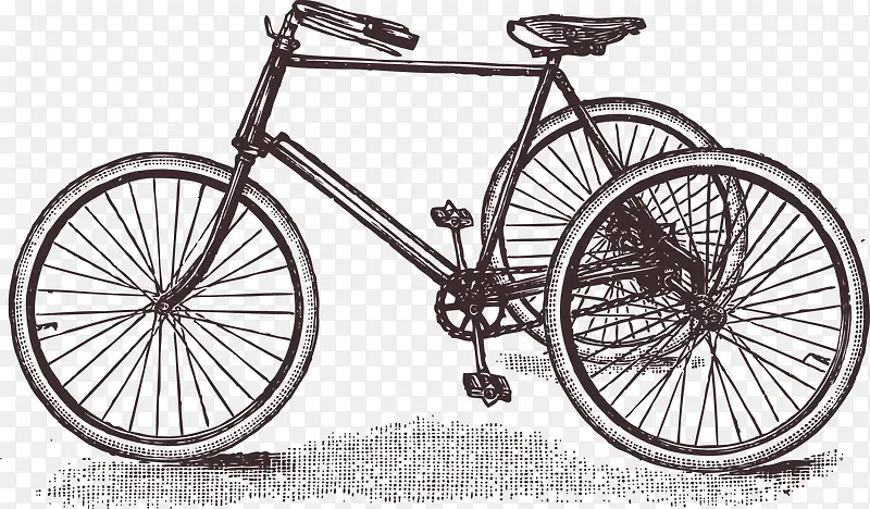 老式素描复古自行车