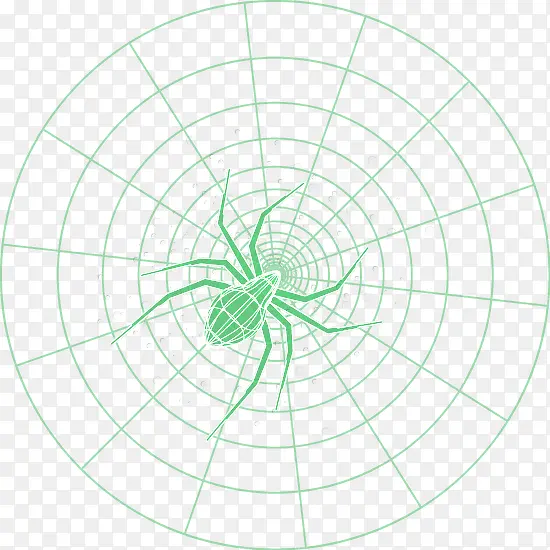 绿色简约蜘蛛网边框纹理
