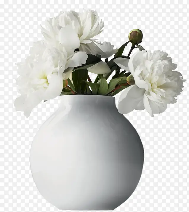 白色简洁清新花瓶