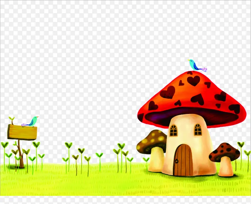 彩色蘑菇屋