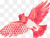红色涂鸦教师节鸟形状