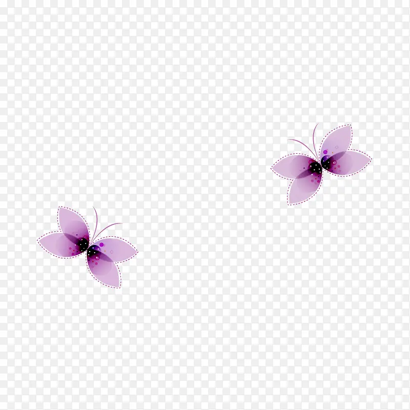 紫色梦幻抽象蝴蝶