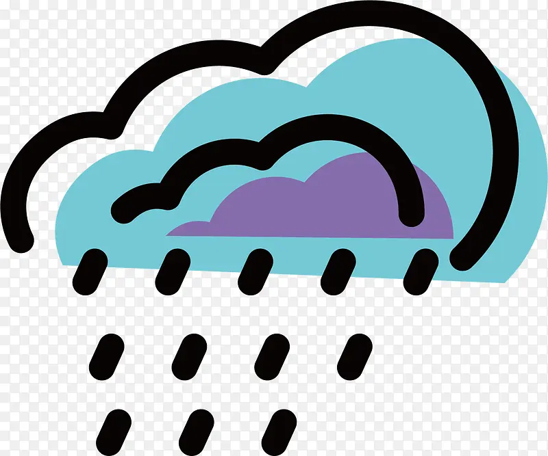 下雨天气设计图标