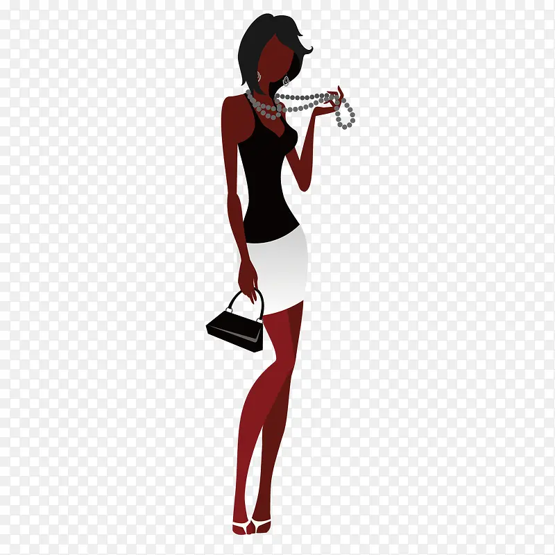 手绘矢量女性人物
