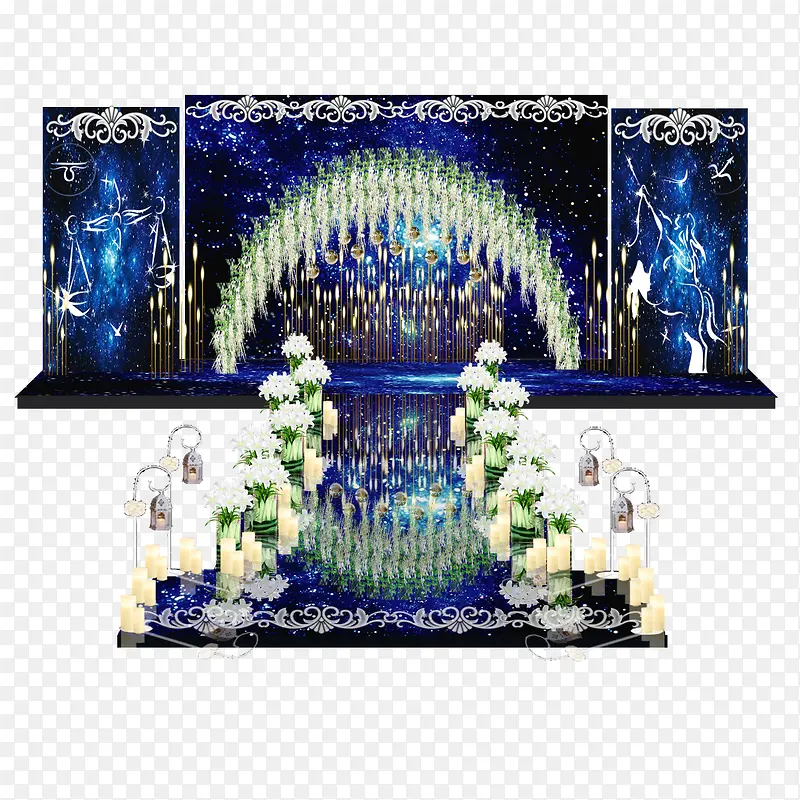 梦幻婚礼场景免抠素材