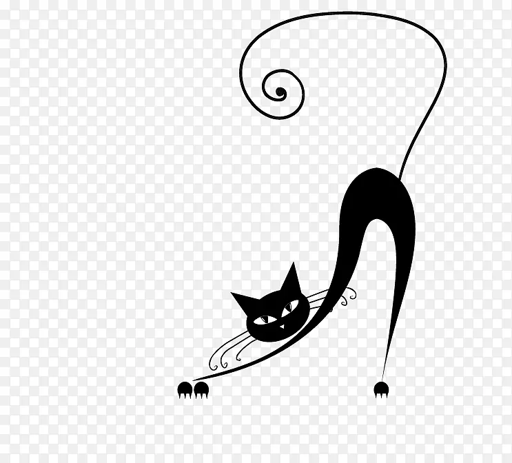 黑色性感卡通猫咪