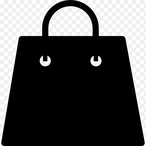 购物袋黑色的剪影图标