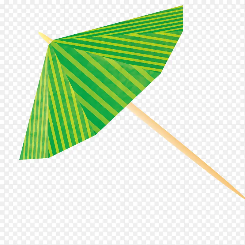 矢量绿色雨伞