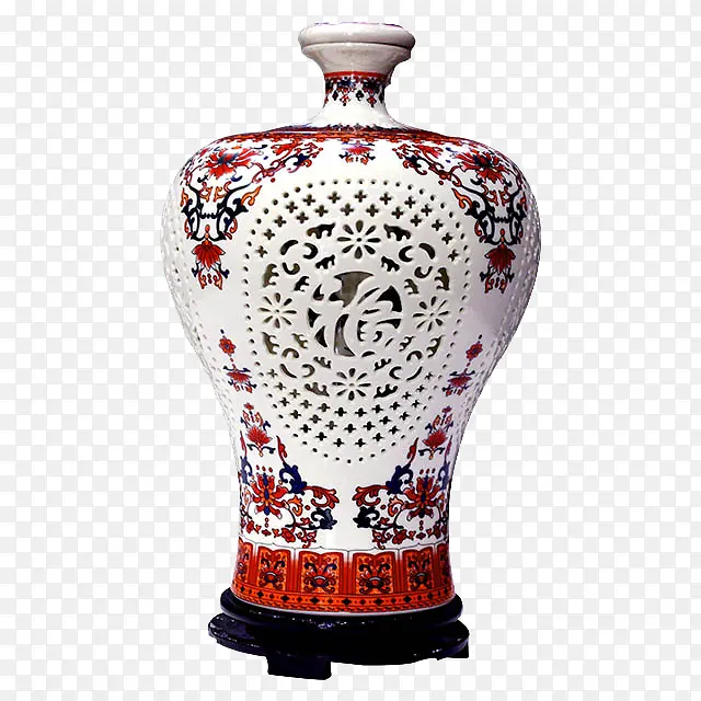 镂空陶瓷花瓶