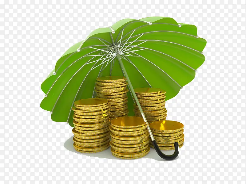 绿伞下面的金钱