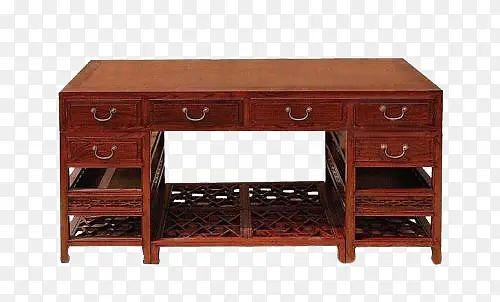 古典家具实木书桌抽屉免扣