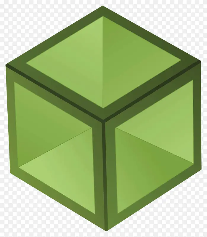 绿色几何立体图形