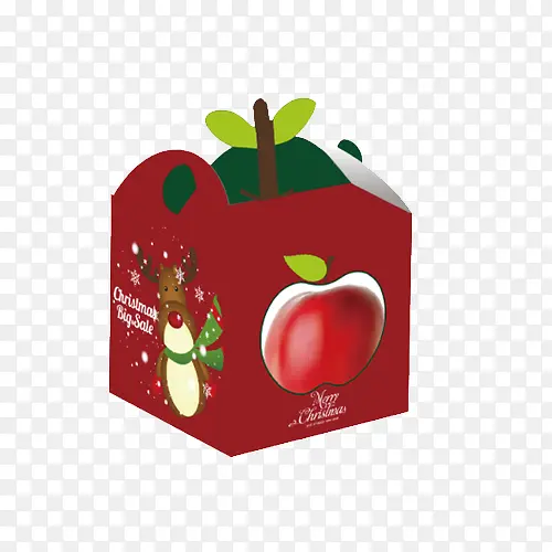 酒红色苹果平安果包装盒