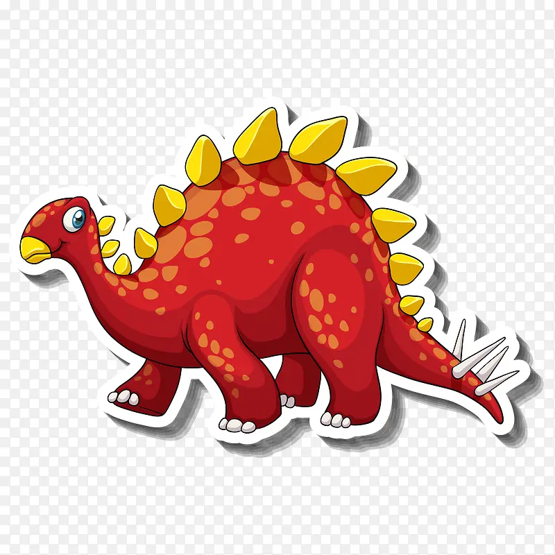 手绘动物恐龙标签设计