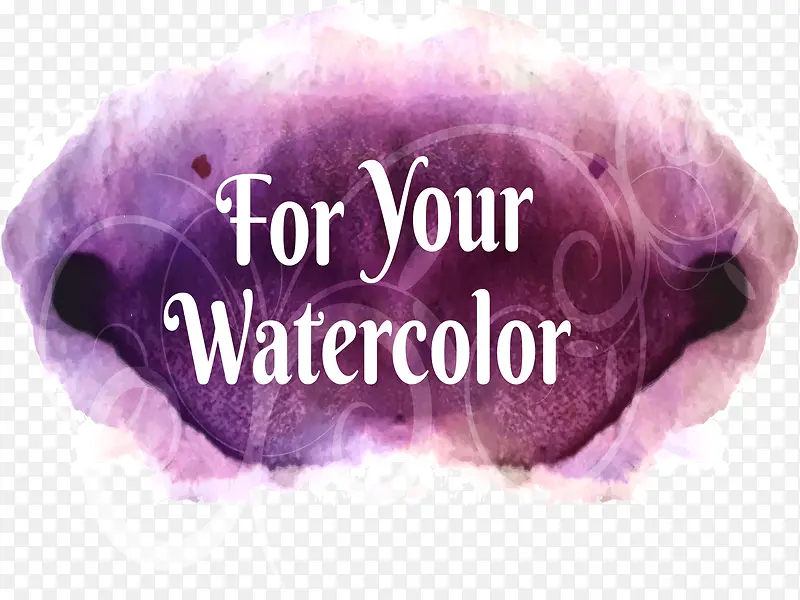 紫色水彩纸涂鸦