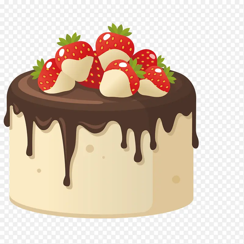 奶油草莓设计蛋糕