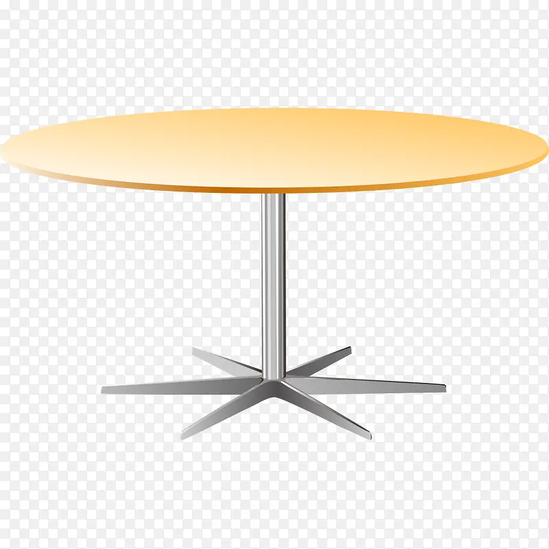 黄色圆形桌子模型