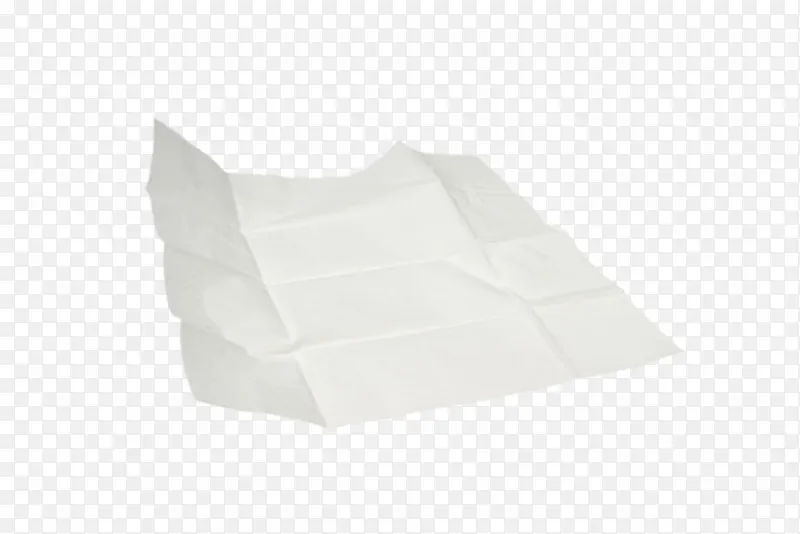 一张折叠过的纸巾实物