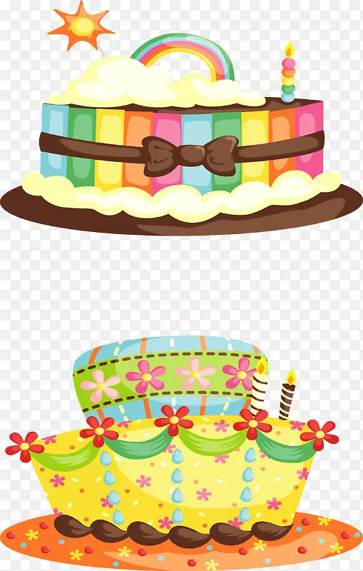 卡通生日蛋糕帽子三层