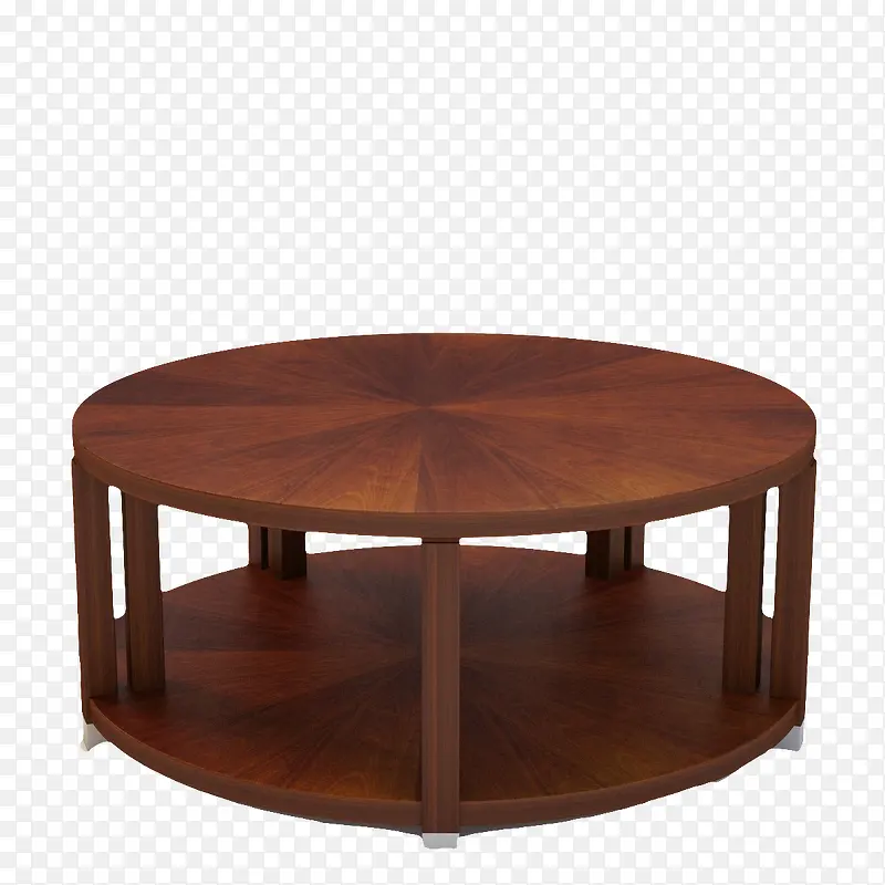 棕色圆形案桌