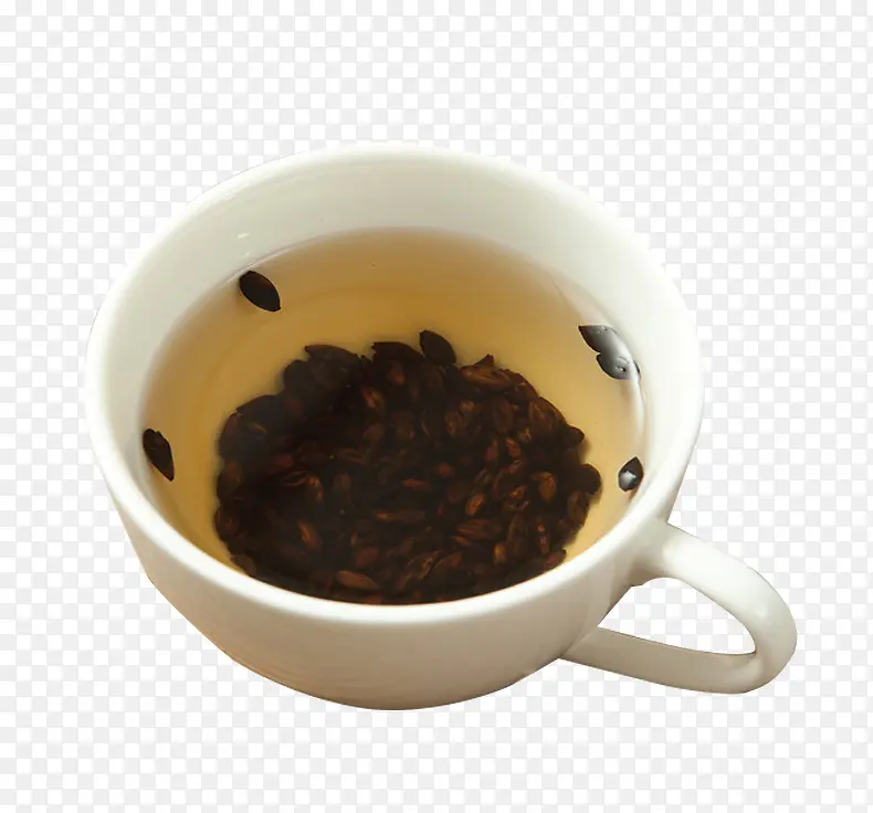 白瓷碗里的大麦茶