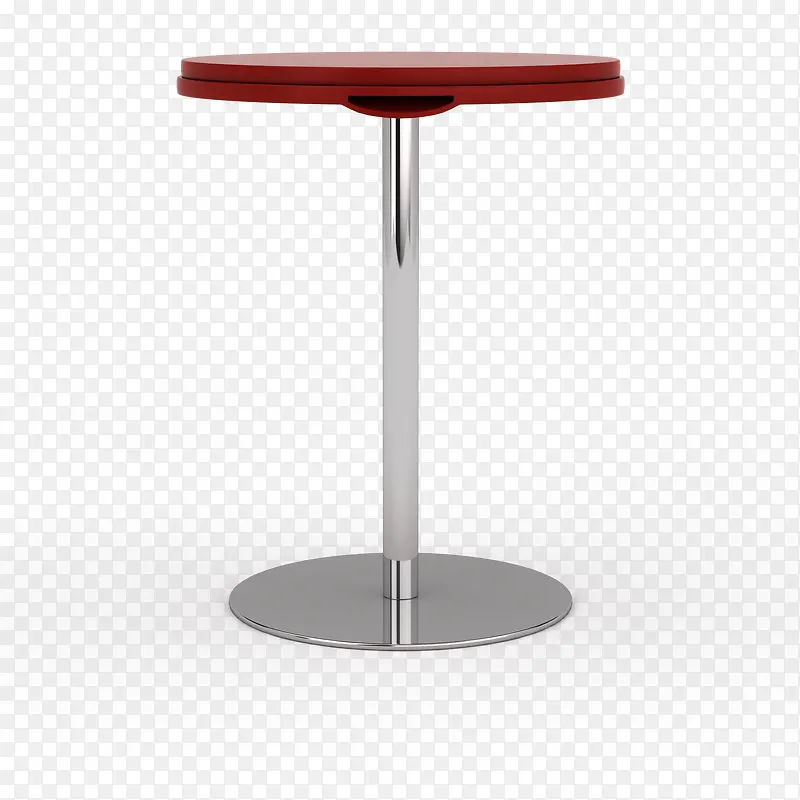 红色圆形金属吧台桌