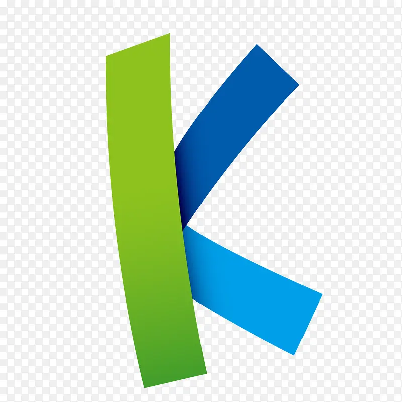 彩色折纸字母K