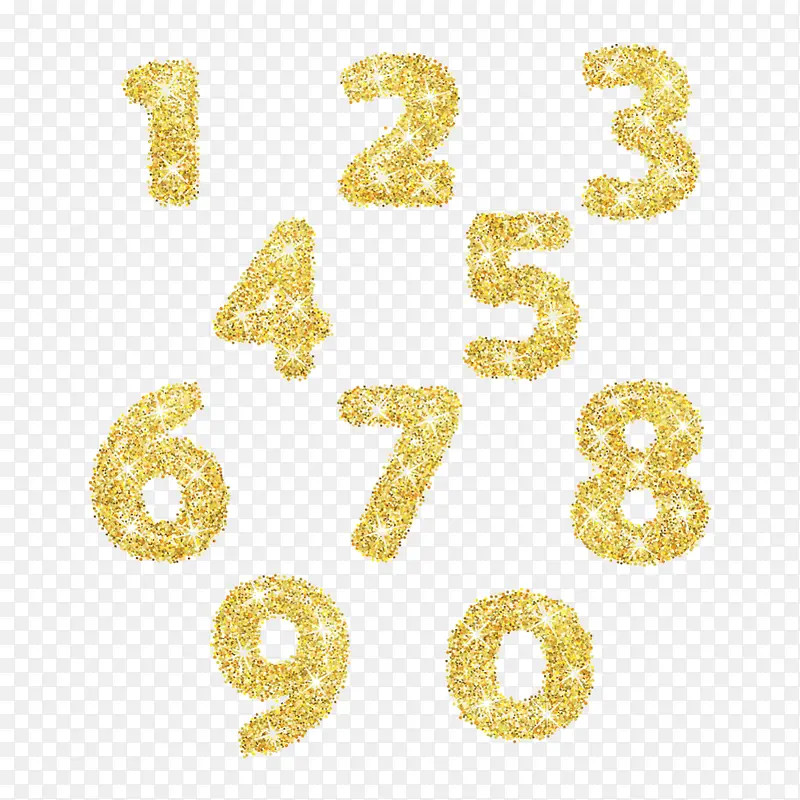 金色的数字