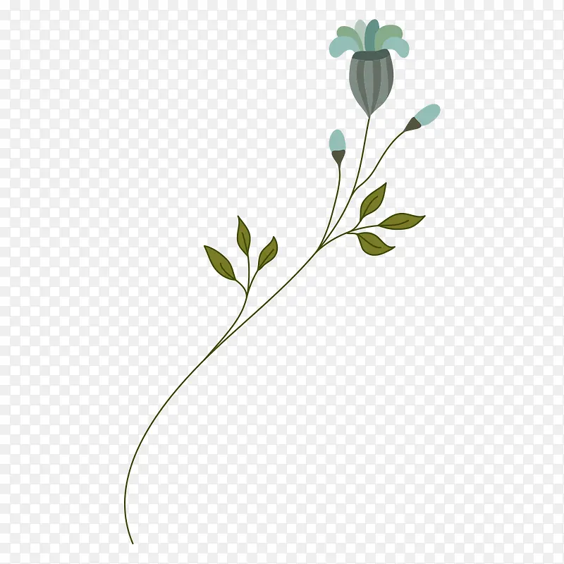 简约绿植枝叶插画装饰素材PNG图片素材下载_图片编号qwevaxkq-免抠素材网