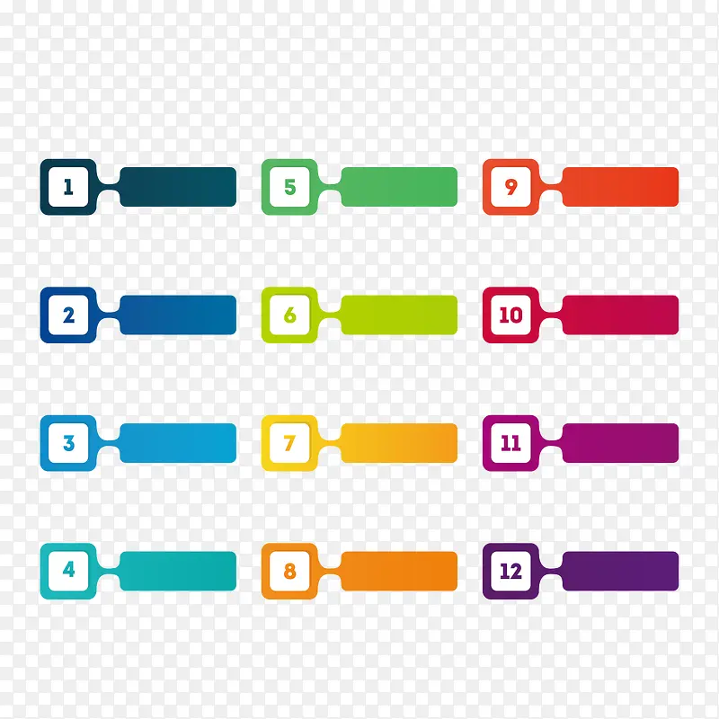 矢量彩色分类信息图
