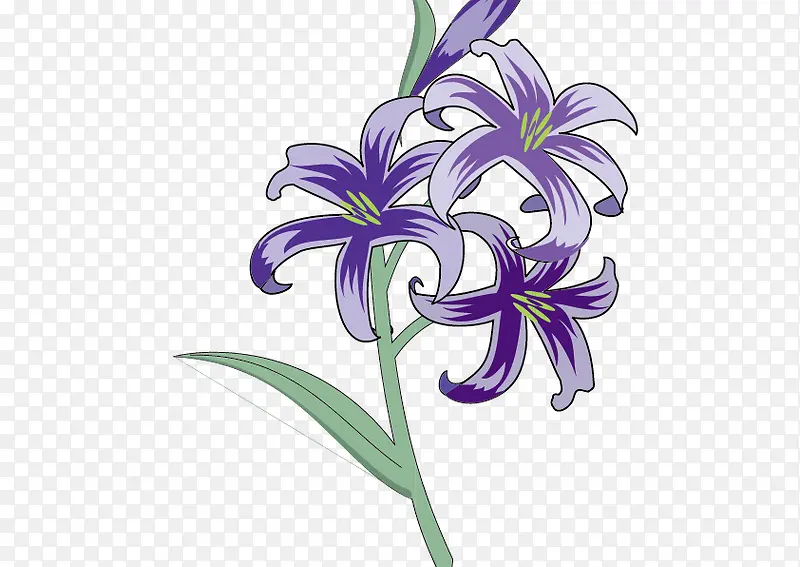紫色仿真五瓣花
