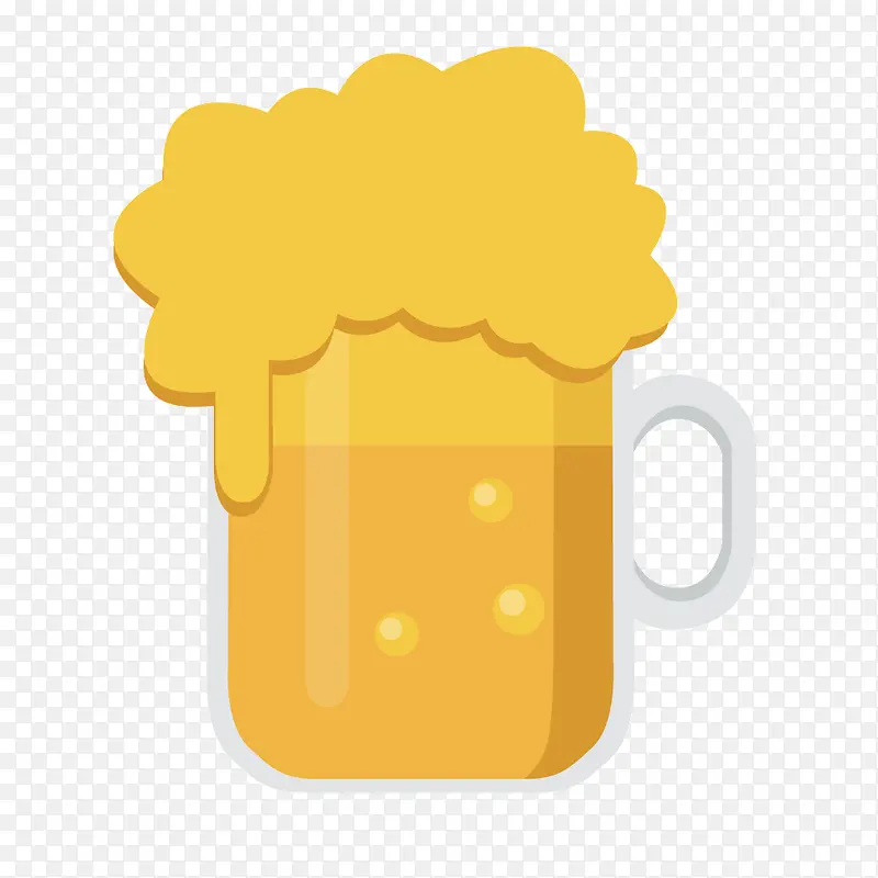 黄色泡沫啤酒扎啤