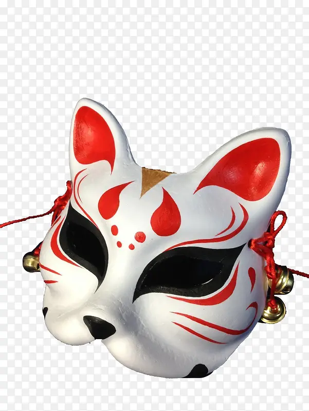 带铃铛的日式狐狸面具