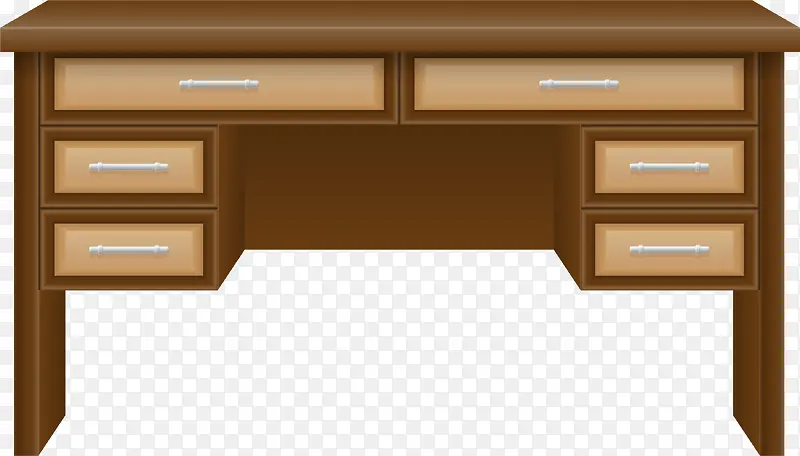褐色卡通木质桌子