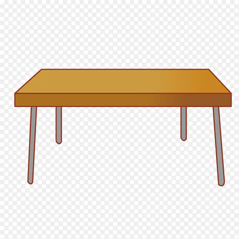 长方形木质卡通桌子
