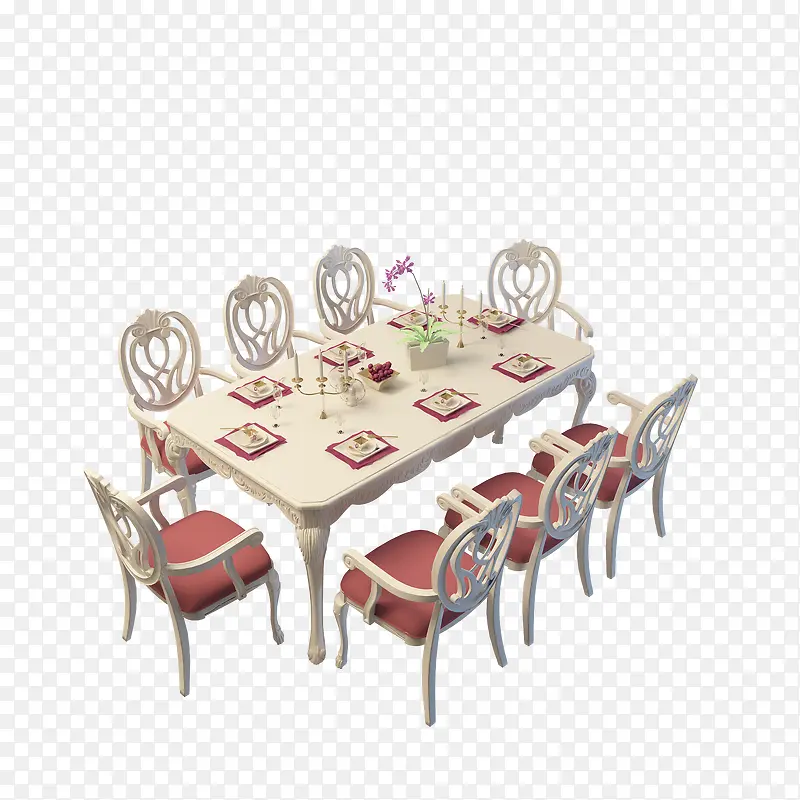 创意欧式方形桌子北欧餐桌