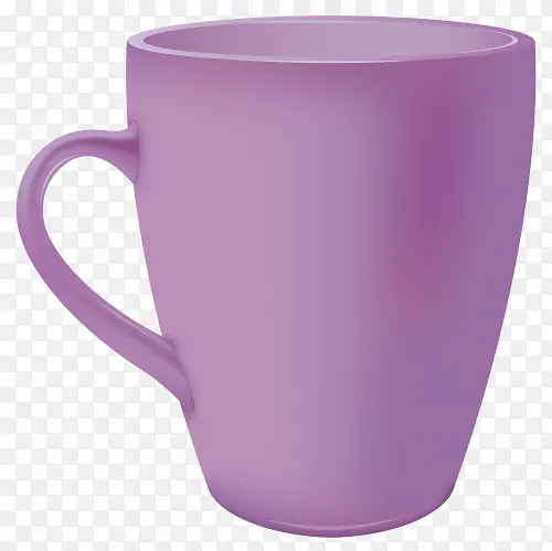 紫色马克杯免抠素材