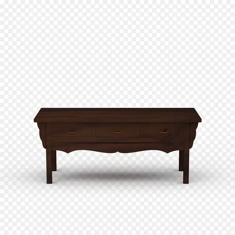 深棕色古典复古中式书桌