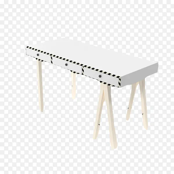 白色桌子