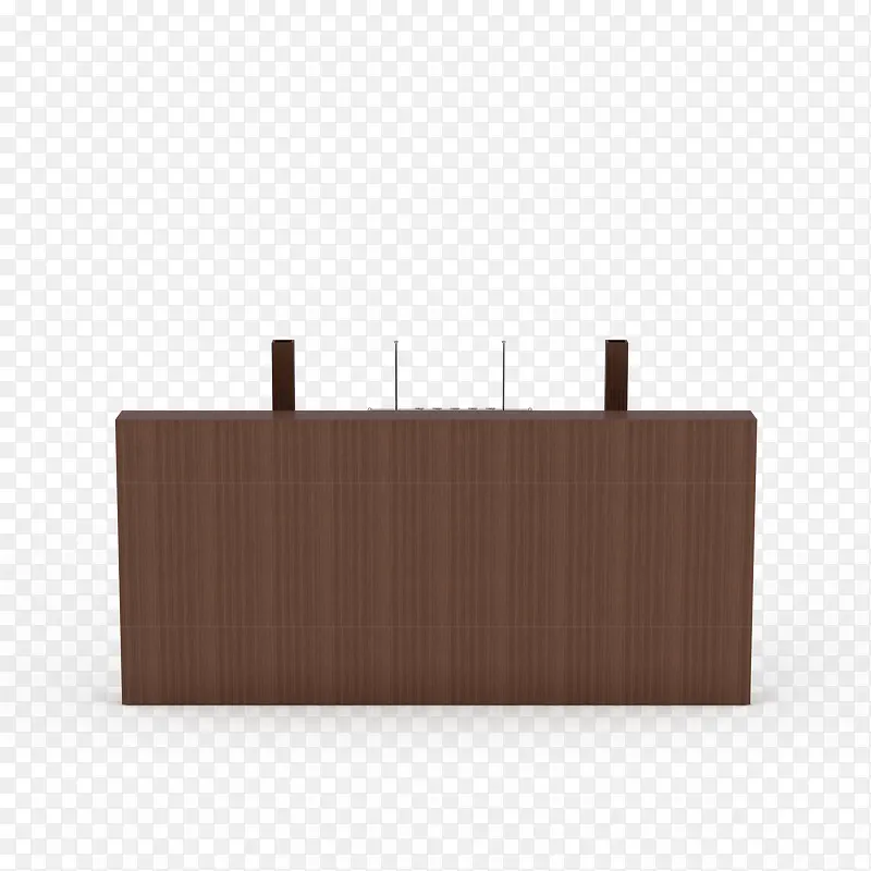一个简单棕色时尚吧台桌