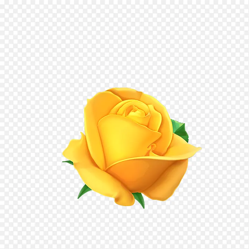 矢量黄色浪漫玫瑰花
