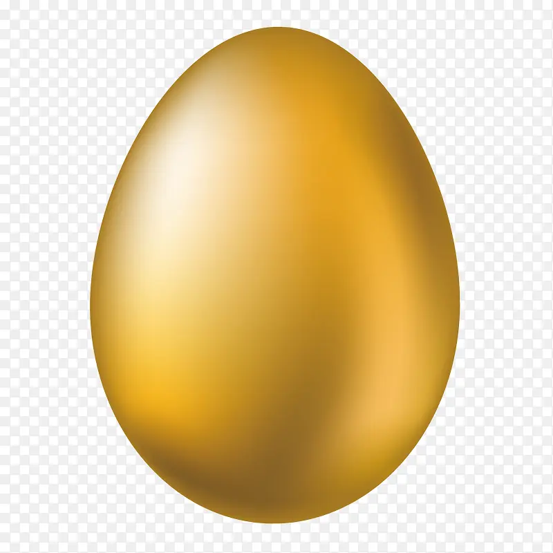 金色卡通鸡蛋装饰
