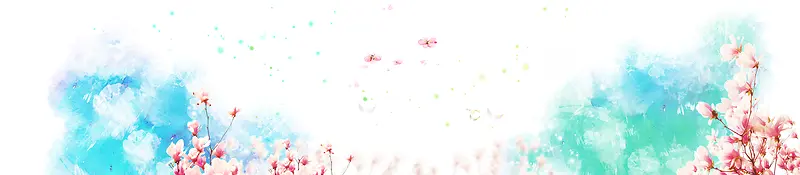 淘宝护肤品化妆品清新唯美背景banner